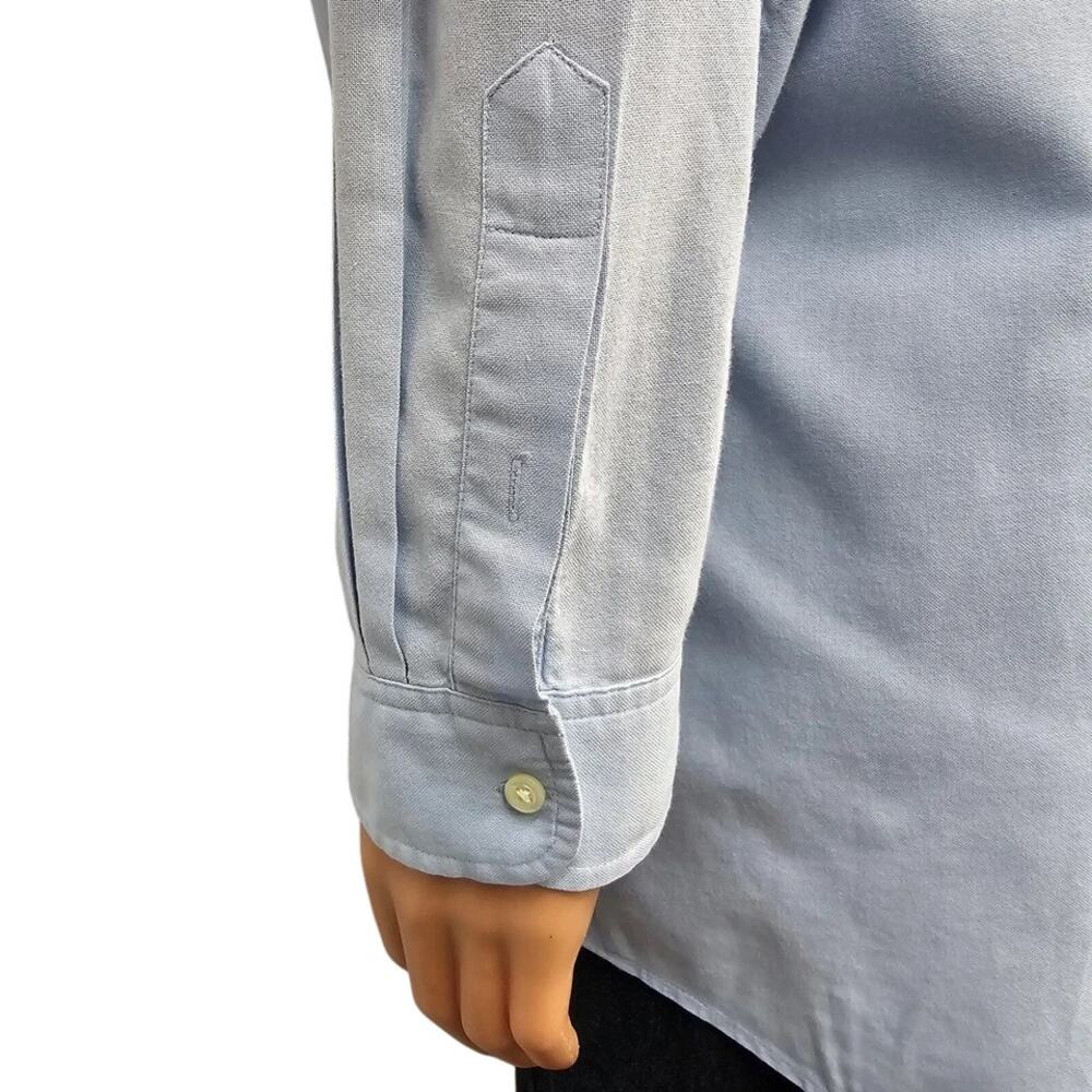 Vintage Ralph Lauren Jeans Co RL USA Flag Shirt Men XXL 2XL Long Sleeve Blue 90s - Picture 9 of 14